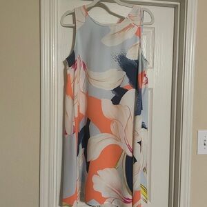 Halogen Floral Sleeveless Dress - Multicolor